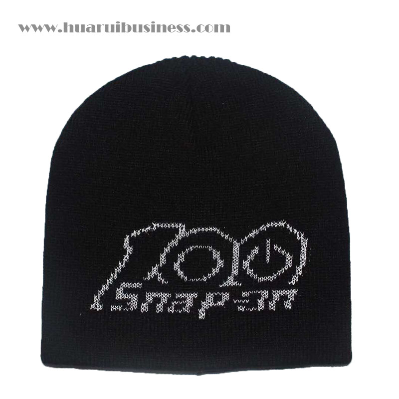 Acrilis kötött beanie, acryl kötött kalap, tuque, téli beanie, tükröző hat ású logó